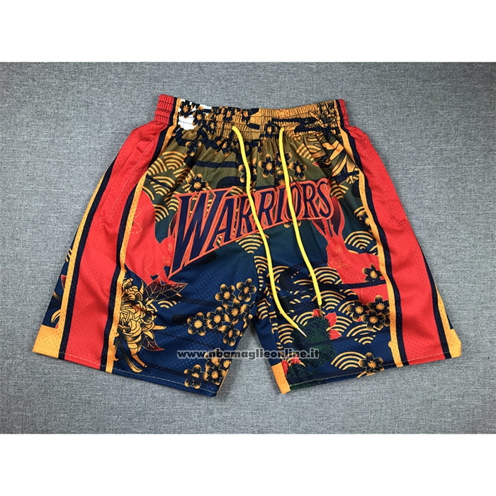 Pantaloncini Golden State Warriors Lunar New Year Mitchell & Ness Just Don Arancione